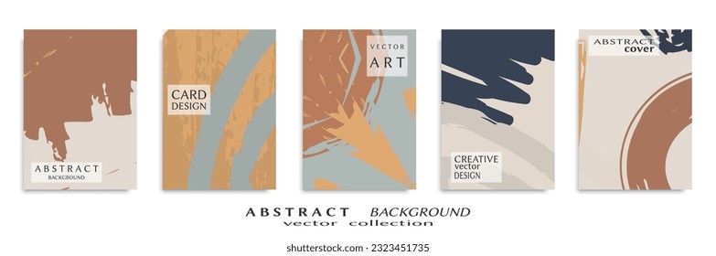 Conjunto de fondo abstracto, textura gruesa. Arte minimalista, estilo de pinceladas. Diseño para tarjeta, folleto, idea de banner, portada de libro, folleto, hoja de volante a4. Página de conjunto, plantilla de encabezado web.