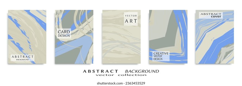 Conjunto de fondo abstracto, textura gruesa. Arte minimalista, estilo de pinceladas. Diseño para tarjeta, folleto, idea de banner, portada de libro, folleto, hoja de volante a4. Página de conjunto, plantilla de encabezado web.