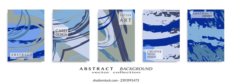 Conjunto de fondo abstracto, textura gruesa. Arte minimalista, estilo de pinceladas. Diseño para tarjeta, folleto, idea de banner, portada de libro, folleto, hoja de volante a4. Página de conjunto, plantilla de encabezado web.