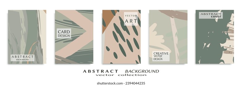 Conjunto de fondo abstracto, textura gruesa. Arte minimalista, estilo de pinceladas. Diseño para tarjeta, folleto, idea de banner, portada de libro, folleto, hoja de volante a4. Página de conjunto, plantilla de encabezado web.