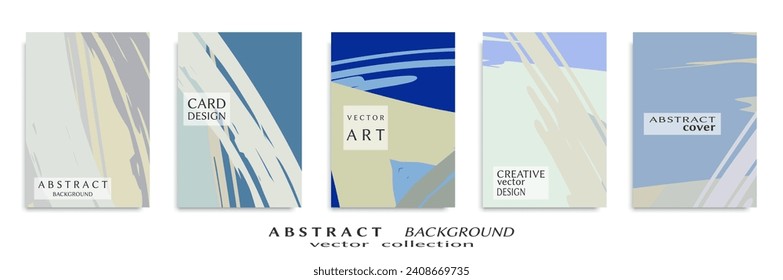 Conjunto de fondo abstracto, textura gruesa. Arte minimalista, estilo de pinceladas. Diseño para tarjeta, folleto, idea de banner, portada de libro, folleto, hoja de volante a4. Página de conjunto, plantilla de encabezado web.