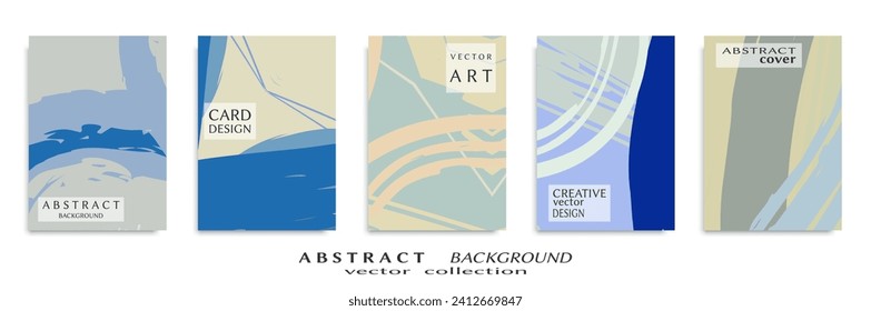 Conjunto de fondo abstracto, textura gruesa. Arte minimalista, estilo de pinceladas. Diseño para tarjeta, folleto, idea de banner, portada de libro, folleto, hoja de volante a4. Página de conjunto, plantilla de encabezado web.