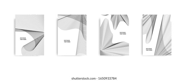 Abstract backgrouns set. Minimalistic art,Design for card, banner idea, booklet print, flyer sheet a4.