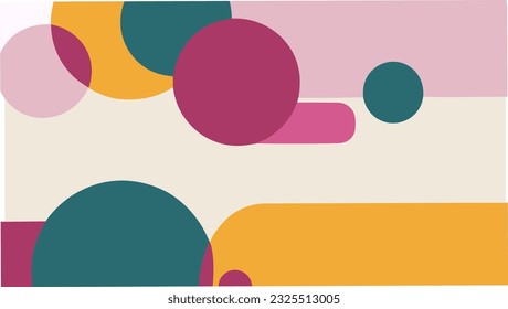 ilustración abstracta de vectores de fondo de formas redondeadas y cuadradas