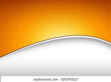 Anaranjado de fondo abstracto, 3d con patrón de puntos, diseño vectorial soleado.
