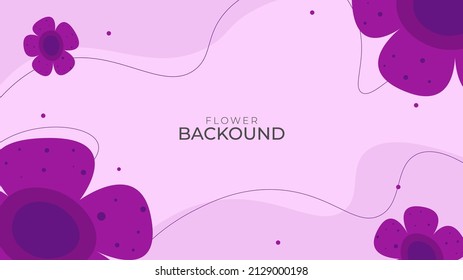 Abstract Backround with purple flower Vector design