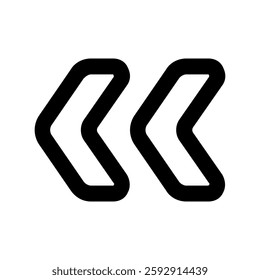 abstract backward Shape line icon 