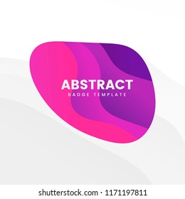 Abstract badge design in pink