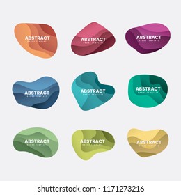 Abstract badge design vector set