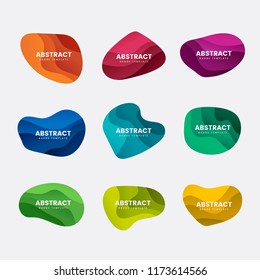 Abstract badge design vector set