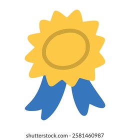 Abstract badge doodle, illustration, simple, minimalist, hand-drawn, playful, clean, cute, aesthetic and friendly