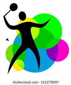 abstract badminton sport vector illustration