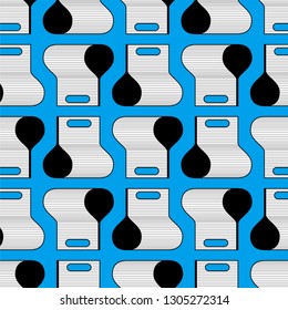 Abstract bag background. Seamless pattern. Vector.