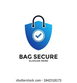 Diseño de la plantilla del logotipo de seguridad de la bolsa abstracta