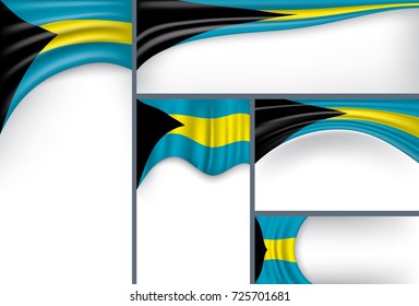 Abstract Bahamas Flag (Vector Art)