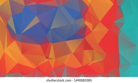 Abstract Bakcground , Low Poly Background . vector blurry triangle texture. Brand new colorful illustration in with gradient. Brand new style for your business design.