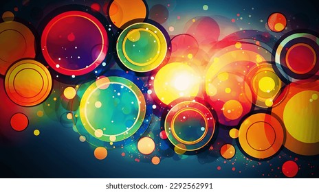 Abstract Bakground Geometric Shapes Pattern Vector Illustration Design Concept, Circle, Triangle, Square