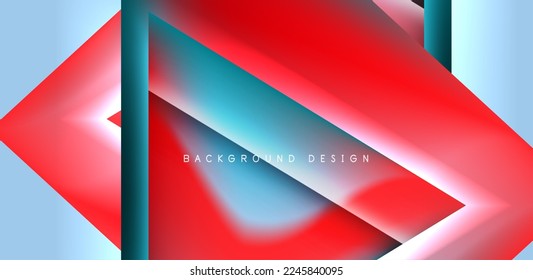Abstract bakground with overlapping triangles and fluid gradients for covers, templates, flyers, placards, brochures, banners