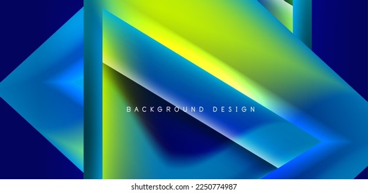 Abstract bakground with overlapping triangles and fluid gradients for covers, templates, flyers, placards, brochures, banners