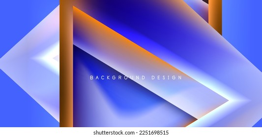 Abstract bakground with overlapping triangles and fluid gradients for covers, templates, flyers, placards, brochures, banners