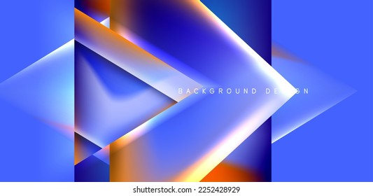 Abstract bakground with overlapping triangles and fluid gradients for covers, templates, flyers, placards, brochures, banners