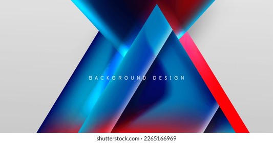 Abstrakter Hintergrund mit sich überlappenden Dreiecken und flüssigen Farbverläufen für Umschläge, Vorlagen, Flyer, Plakate, Broschüren, Banner