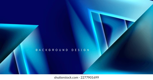 Abstract bakground with overlapping triangles and fluid gradients for covers, templates, flyers, placards, brochures, banners