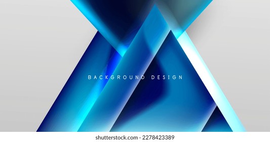 Abstract bakground with overlapping triangles and fluid gradients for covers, templates, flyers, placards, brochures, banners