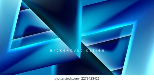 Abstract bakground with overlapping triangles and fluid gradients for covers, templates, flyers, placards, brochures, banners