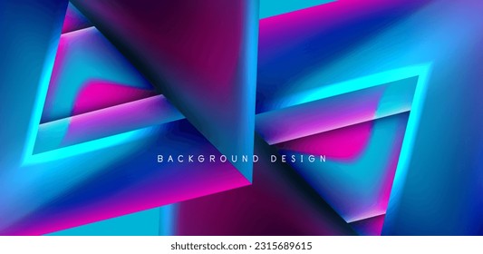 Abstract bakground with overlapping triangles and fluid gradients for covers, templates, flyers, placards, brochures, banners