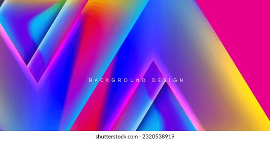 Abstract bakground with overlapping triangles and fluid gradients for covers, templates, flyers, placards, brochures, banners