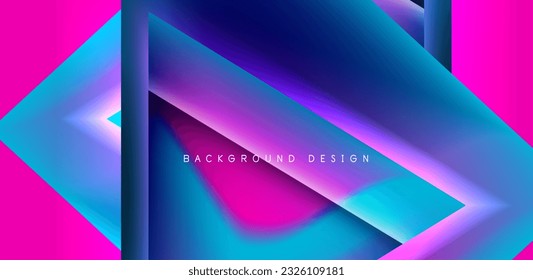 Abstract bakground with overlapping triangles and fluid gradients for covers, templates, flyers, placards, brochures, banners