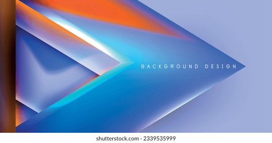 Abstract bakground with overlapping triangles and fluid gradients for covers, templates, flyers, placards, brochures, banners