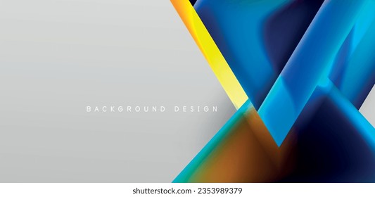 Abstract bakground with overlapping triangles and fluid gradients for covers, templates, flyers, placards, brochures, banners