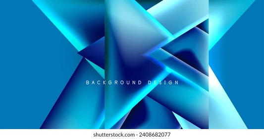 Abstract bakground with overlapping triangles and fluid gradients for covers, templates, flyers, placards, brochures, banners