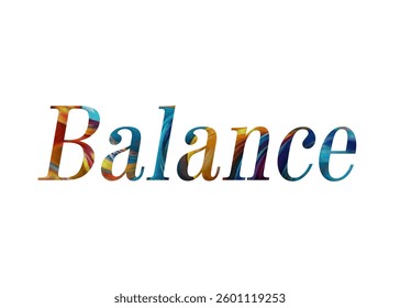 Abstract Balance Text Effect Design White Background