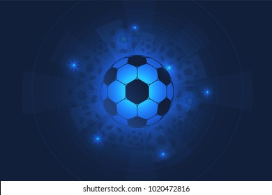 Abstract Ball digital background with technology circuit board texture. Sport concept. Circular element.