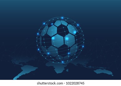 Abstract Ball digital background with technology circuit board texture. Sport concept. Circular element.