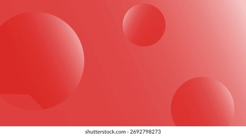 Abstract ball and red background 