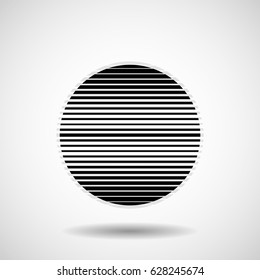 Abstract ball of stripes. Lines in circular form. Vector design element