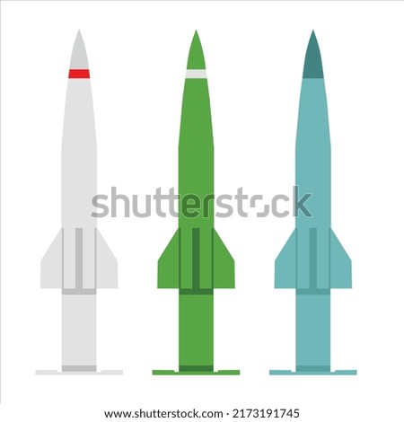abstract ballistic missle set, vector illustration 