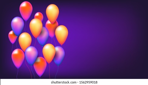 Abstract balloon background design 3d