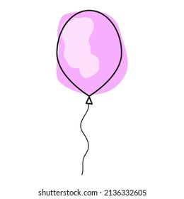 Abstract balloon on the spot for print design. Simple illustration. Happy birthday. Vector illustration. stock image.