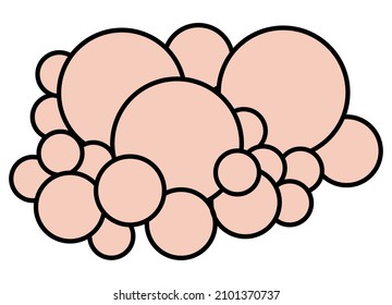 Abstract balloons. Design element for the holidays. Modern vector pattern. Vector background.