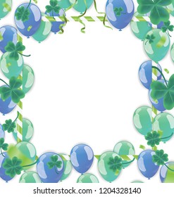 Abstract balloons Shining Party Background with Colored confetti flying on  background