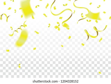 Abstract balloons Shining Party Background with Colored confetti flying on  background