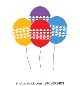 Abstract balloons vector set, colorful abstract design balloon