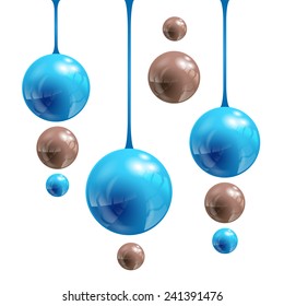 Abstract balls on a white background, vector, eps 10