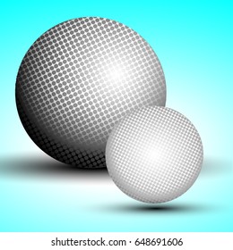 Abstract balls wave background advertising vector shiny colorful line blue
