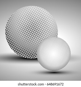 Abstract balls wave background advertising vector shiny colorful line white

